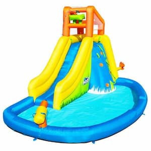 Mount Splashmore Kids Outdoor Inflatable Water Splash Park with Slide