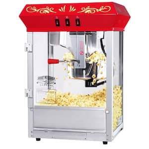 ROVSUN Popcorn Machine Movie Theater Style with 8 Ounce Kettle Makes Up to  32 Cups, Countertop Popcorn Maker Commercial Popcorn Machine w/Stainless