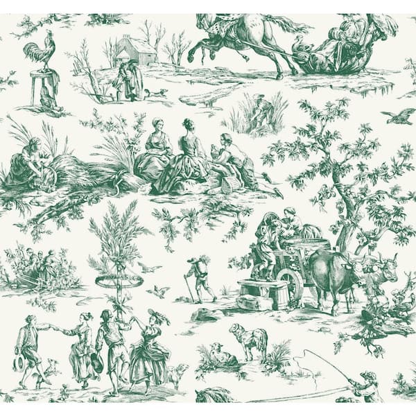 GRANDMILLENNIAL 60.75 sq. ft. Seasons Toile Wallpaper