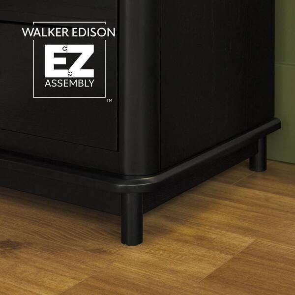 Walker Edison Furniture Company Contemporary Black 3-Drawer Walker Edison Furniture Company Contemporary Black 3-Drawer