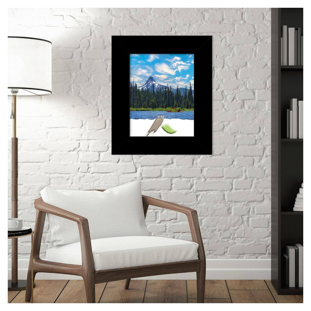 Matte Black Wood Transitional Wall Picture Frame