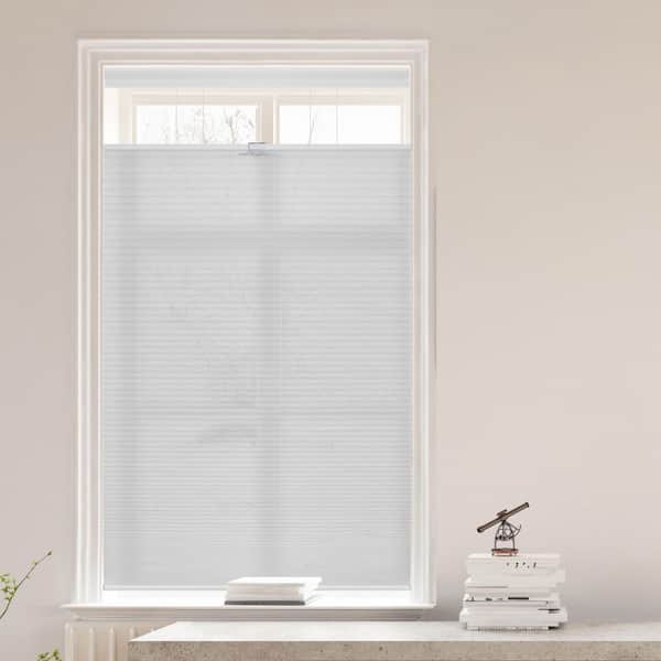 Cellular Shades White Top-Down Bottom-UP Polyester Light Filtering Cordless 34 in. W x 64 in. L