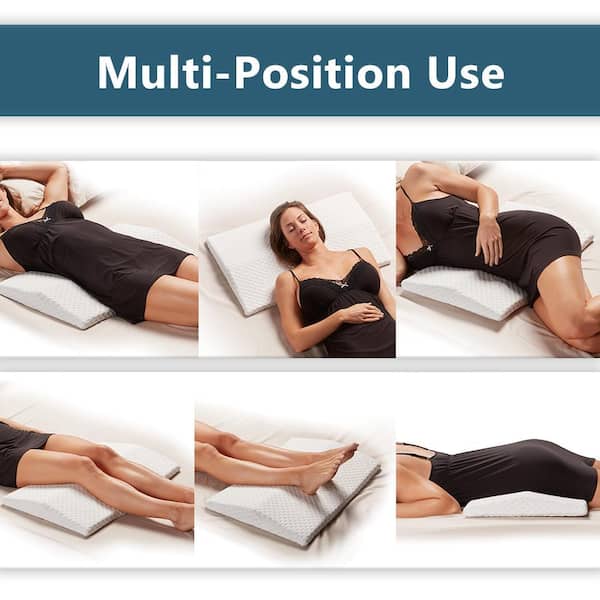 Memory Foam Wedge Pillow Comfort Sleep Rest Adjustable Bed Back Lumbar Support 