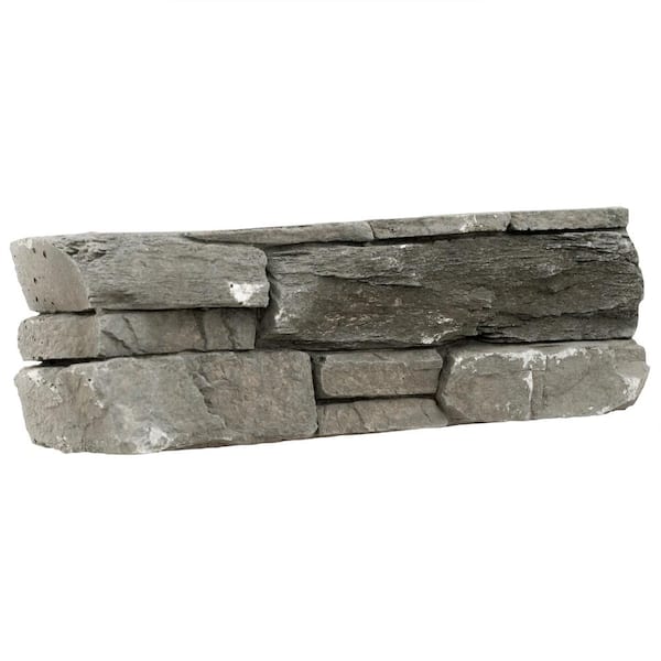 MSI Terrado Denali Gray Ledger Corner 9 in. x 19.5 in. Textured Cement Concrete Look Wall Tile (4 sq. ft./Case)