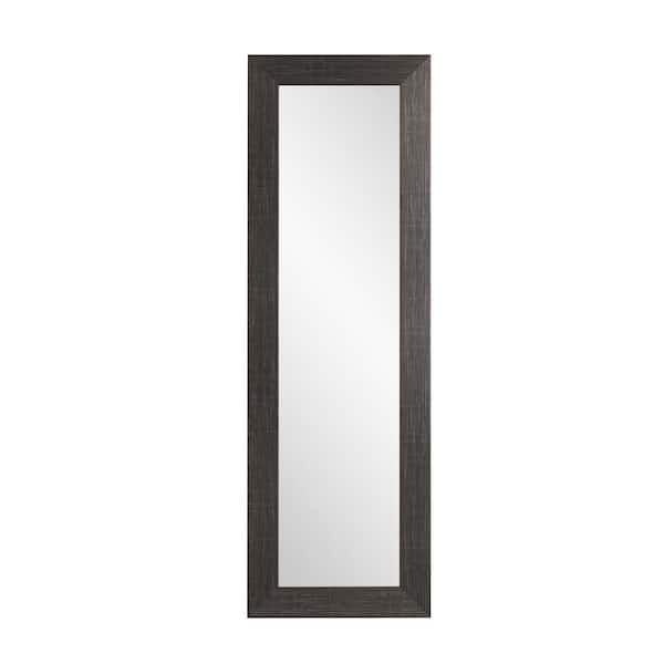 BrandtWorks Oversized Black With Silver Accents Over The Door Modern Mirror (71 in. H X 21.5 in. W)
