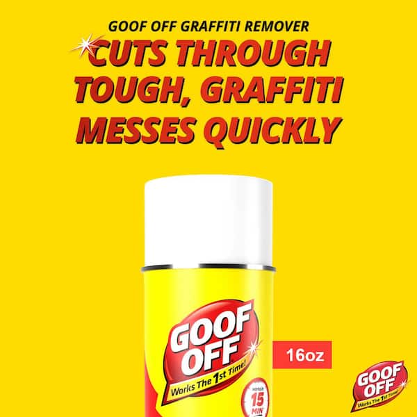 Goof Off - Powerful Solution to Remove Everything From Any Surface -  Graffiti, Paint, Adhesvives,Etc 