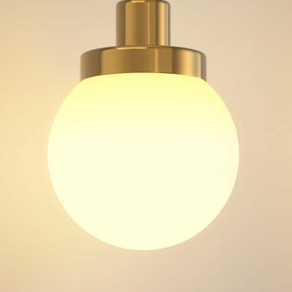 8 in. White Globe Frosted Glass Lamp Shade For Wall Sconces, Globe Lamp Shade 1 in. Neckless Fitter