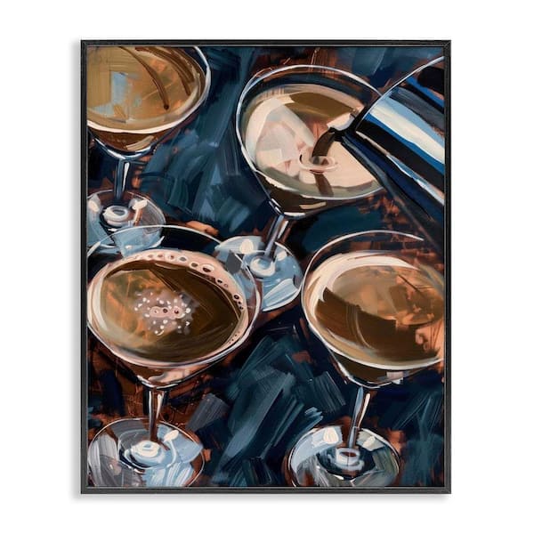 Pouring Espresso Martini by LSR Design Studio Black Framed Food Giclee Art Print 14 in. x 11 in.