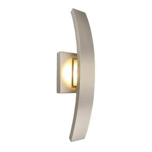 Marian 17 in. 1-Light Brushed Nickel Weather Resistant Integrated LED Flush Mount Ceiling Light 1 Pack