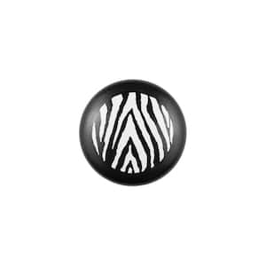 1.5 in. Zebra Print Painted Wood Knob