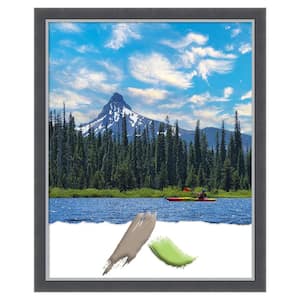 Eva Black Silver Thin Picture Frame Opening Size 16 in. x 20 in.