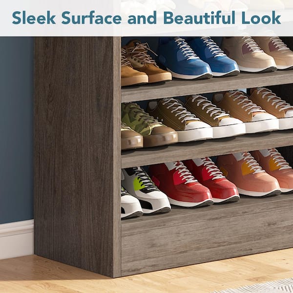 Benasse 42.5 H 7-Pair 7-Tier Multi-Colored Wood Shoe Rack ME-SR-OG-S01 -  The Home Depot
