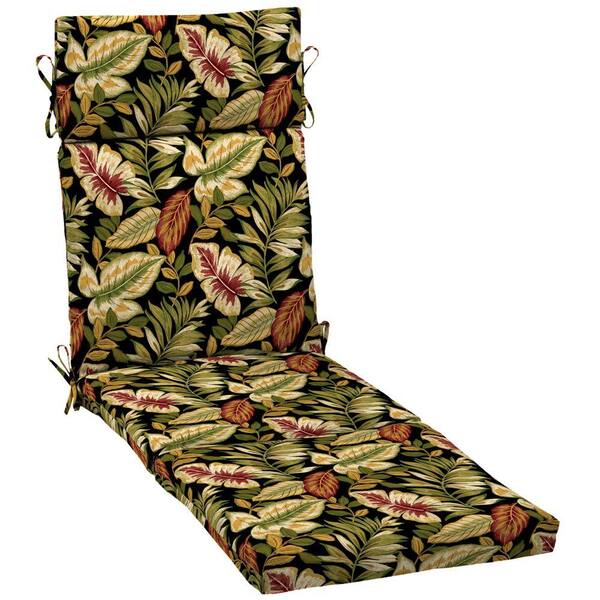 Hampton Bay Twilight Palm Outdoor Chaise Lounge Cushion