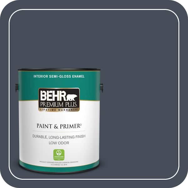 BEHR PREMIUM PLUS 1 gal. #MQ5-10 Secret Society Semi-Gloss Enamel Low Odor Interior Paint & Primer