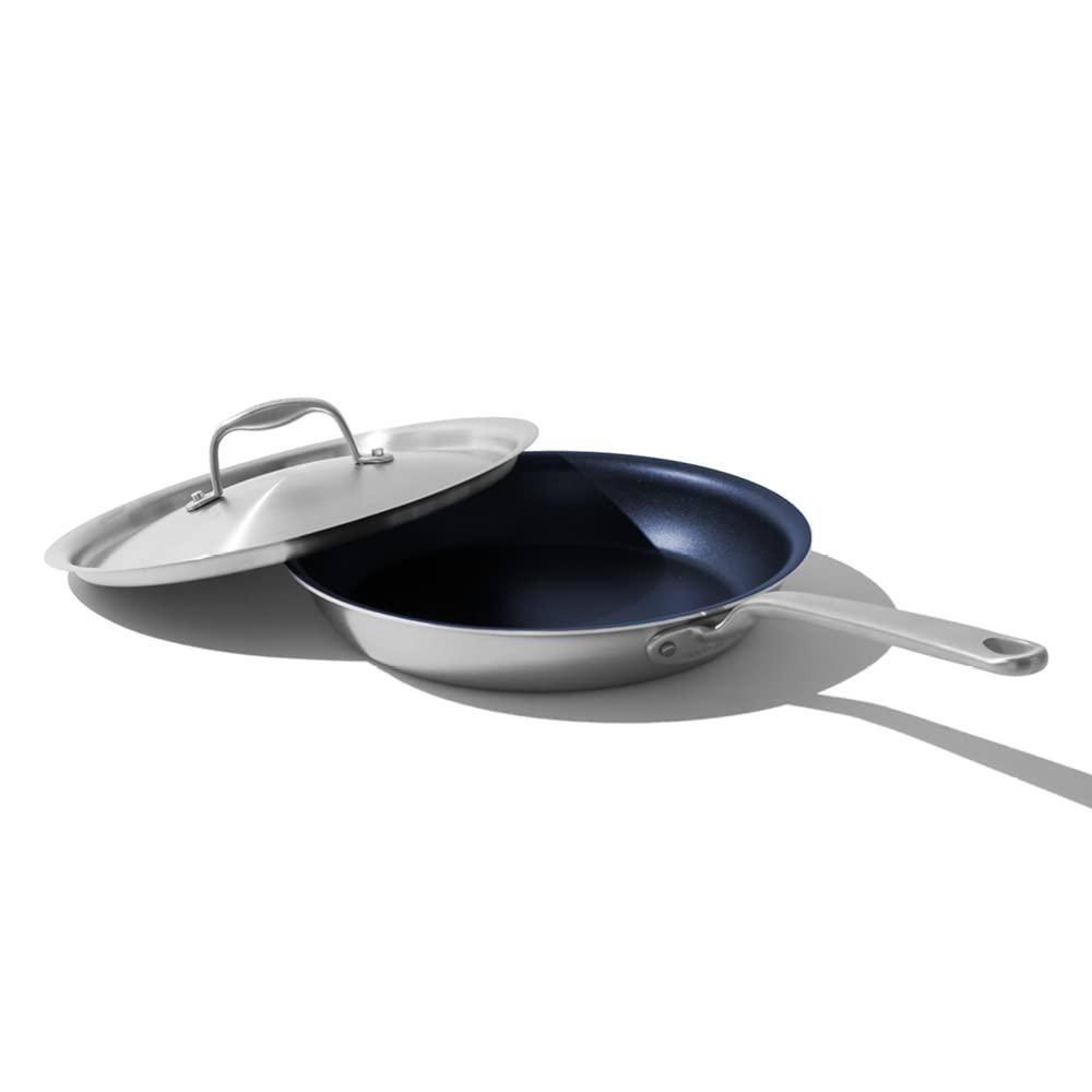 10 in. 5 Ply Stainless Steel-Clad Base Professional Grade Nonstick Inductio