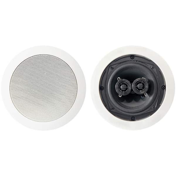 BIC America 75-Watt 5.25 in. Dual Voice Coil Stereo In-Ceiling Speaker