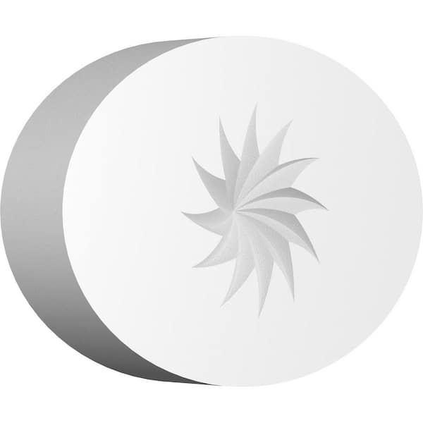 Ekena Millwork 3-in W x 2-in H x-1/2-in P Standard Dalton Spiral Rosette With Square Edge