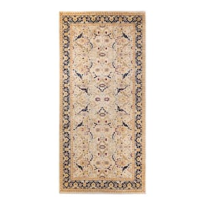 Mogul One-of-a-Kind Traditional Ivory 6 ft. x 13 ft. Area Rug