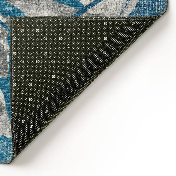 Addison Rugs - Bravado Blue 3 ft. x 5 ft. Geometric Indoor/Outdoor Washable Area Rug