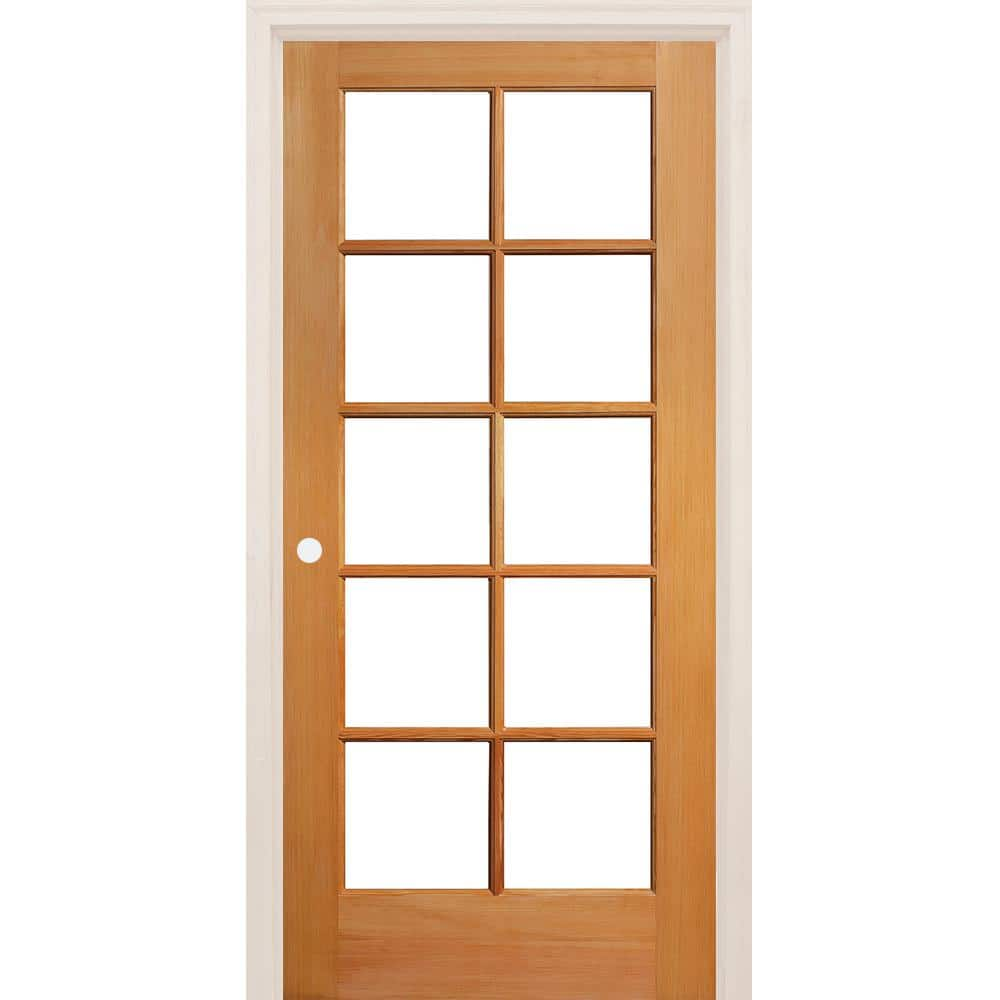 Builders Choice 60 in. x 80 in. 15-Lite Clear Wood Pine Prehung