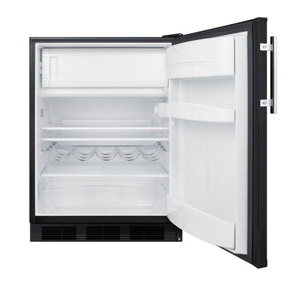Summit Appliance 5 1 Cu Ft Mini Refrigerator With Freezer In Black Ct663bk The Home Depot