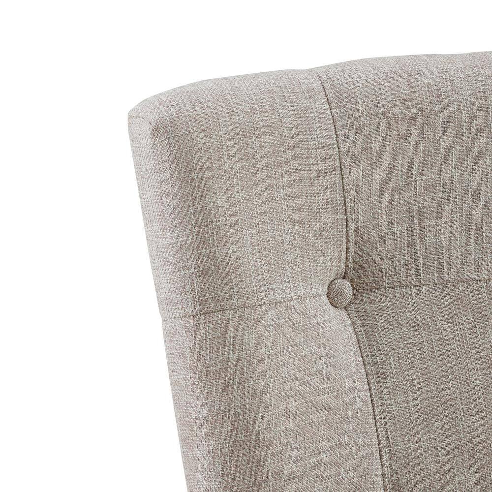 Beige Linen Upholstered Tufted Side Chair Set