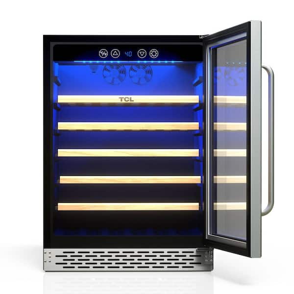 TCL Single Zone 52-Wine Bottles Stainless Look Wine Cooler