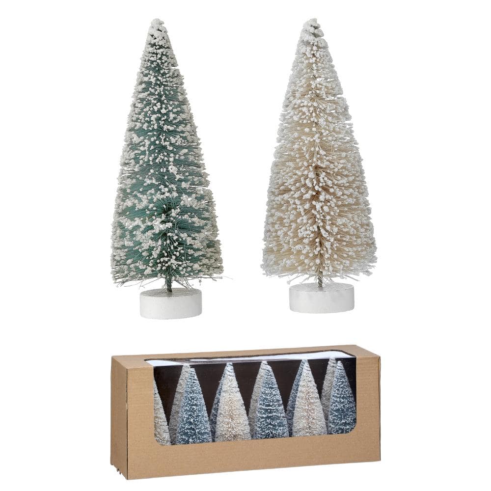 "6"" Woodland Glitter Sisal  Tree Box of 12" price history on PriceWatchPro