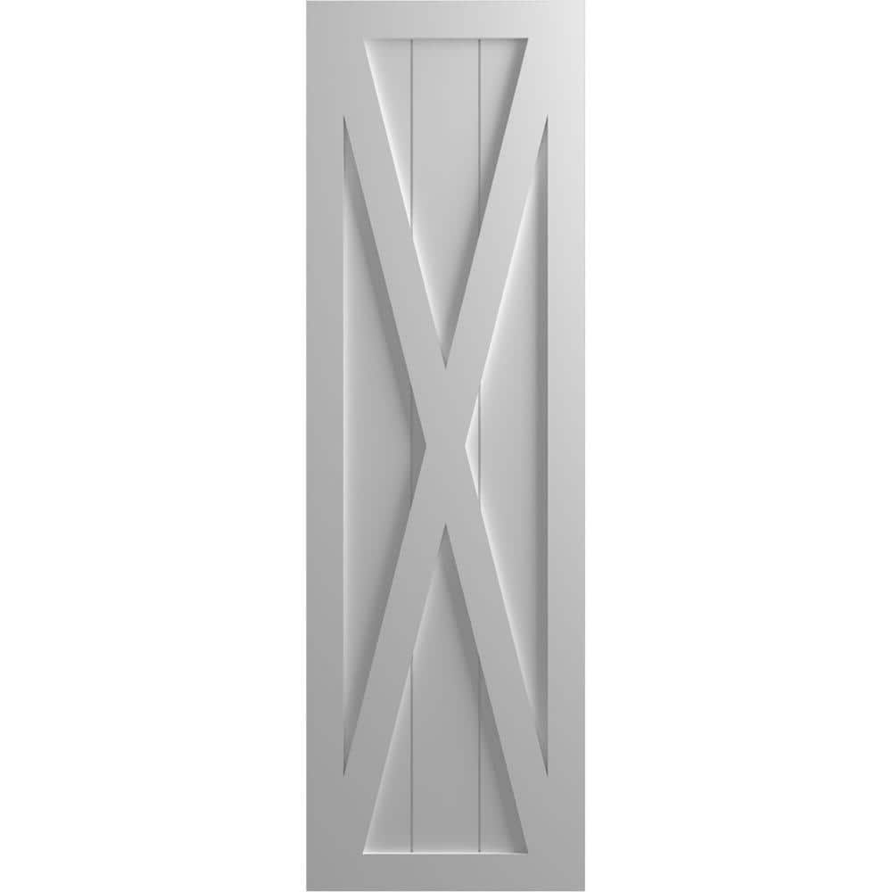 15 in. x 70 in. True Fit PVC Single X-Board Farmhouse Fixed Mount Board and Batten Shutters Pair in Primed price history on PriceWatchPro