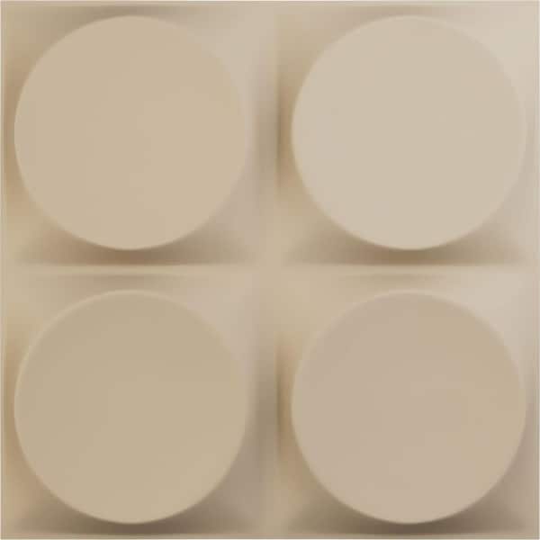11-7/8"W x 11-7/8"H Adonis EnduraWall Decorative 3D Wall Panel, Smokey Beige (Covers 0.98 Sq.Ft.)