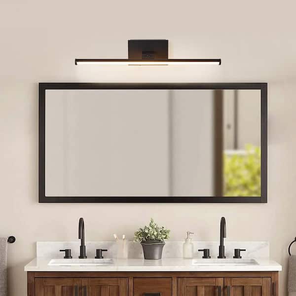 15.75 in. Matte Black Battery Operated LED Picture Light with Remote Control