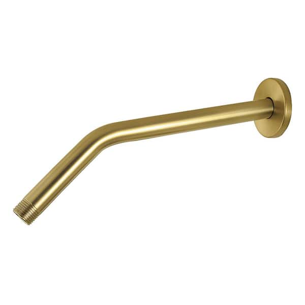 12 in. Shower Arm with Flange in Brushed Brass