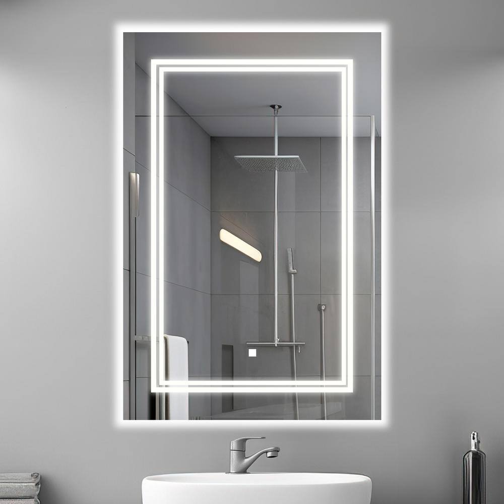Sleek Soho 24"x36" LED Bathroom Mirror with Ambient Acrylight