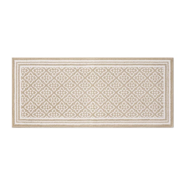 Laura Ashley Isla 2-Tone Berber/Ivory 2 ft. x 5 ft. Tufted Geometric Polypropylene Area Rug