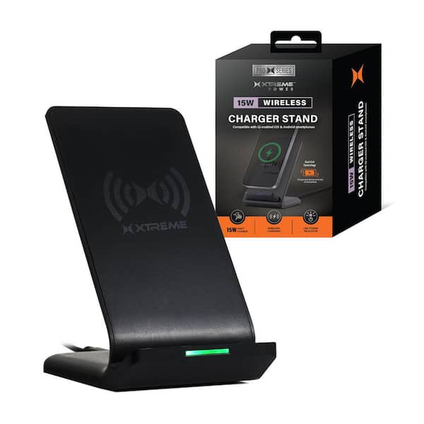 15-Watt Fast Wireless Charging Stand with USB-C, Portrait and Landscape Mode, Qi-Certified, LED Indicator for iPhone
