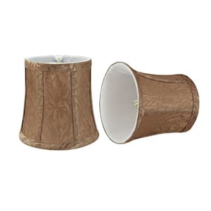 5 in. x 5 in. Brown Bell Lamp Shade (2-Pack)