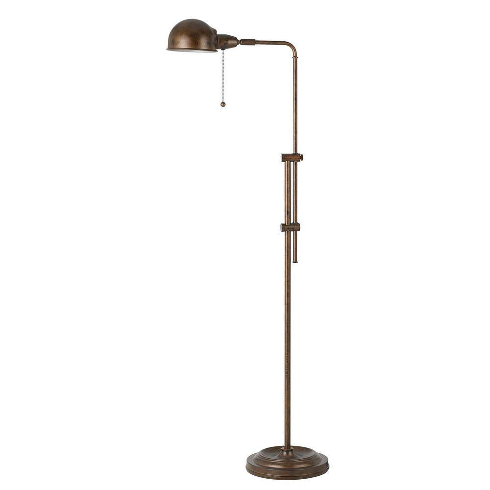58 in. Rust 1 Dimmable (Full Range) Standard Floor Lamp for Living Room with Metal Dome Shade price history on PriceWatchPro