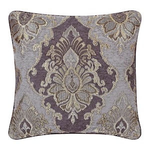 Dominique Lavender Polyester 20 x 20 in. Square Decorative Throw Pillow