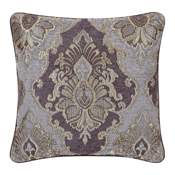 Unbranded Dominique Lavender Polyester 20 x 20 in. Square Decorative Throw Pillow