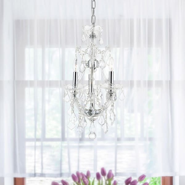 Maria Theresa 4 Light Up Mini Chandelier With Chrome Finish