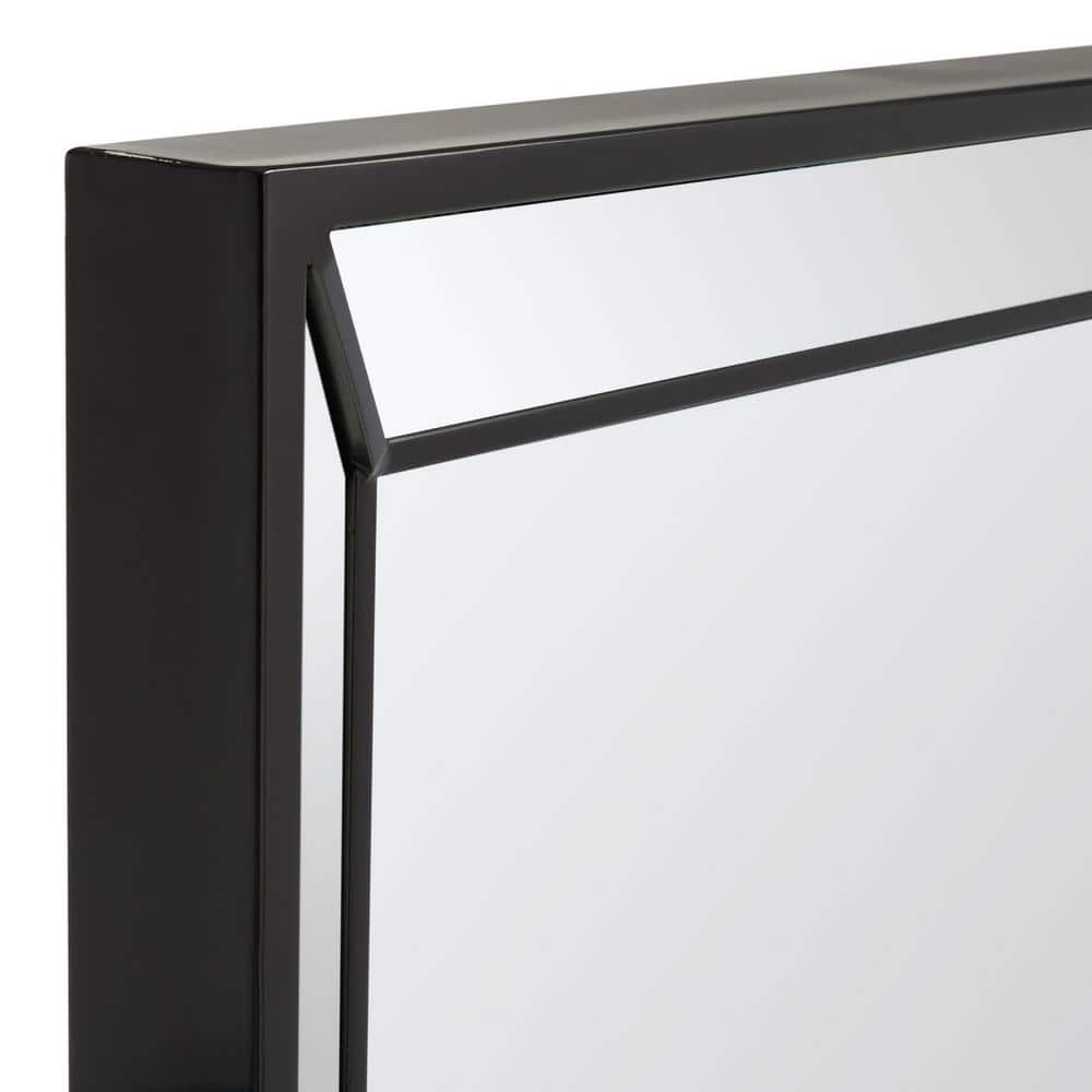 Presea Black Square Beveled Wall Mirror