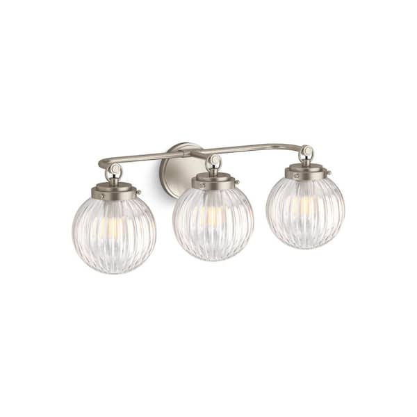 KOHLER Embra By Studio McGee 3-Light Brushed Nickel Wall Sconce