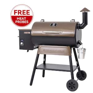 2024 Newest 549 sq.in Pellet Grill in Brown with PID Controller, 8 in 1 Outdoor Smoker