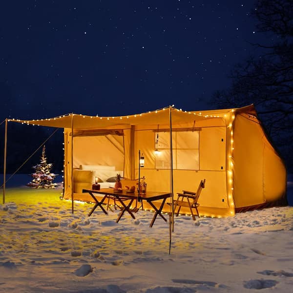 The Coziest Winter Camping Experience: Inflatable Hot Tent