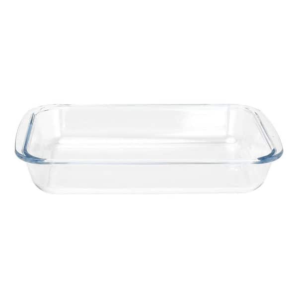 1-Piece Clear Tempered Glass Baking Dish High Heat Resistant Oven Safe Stain Odor Resistant Casserole Set
