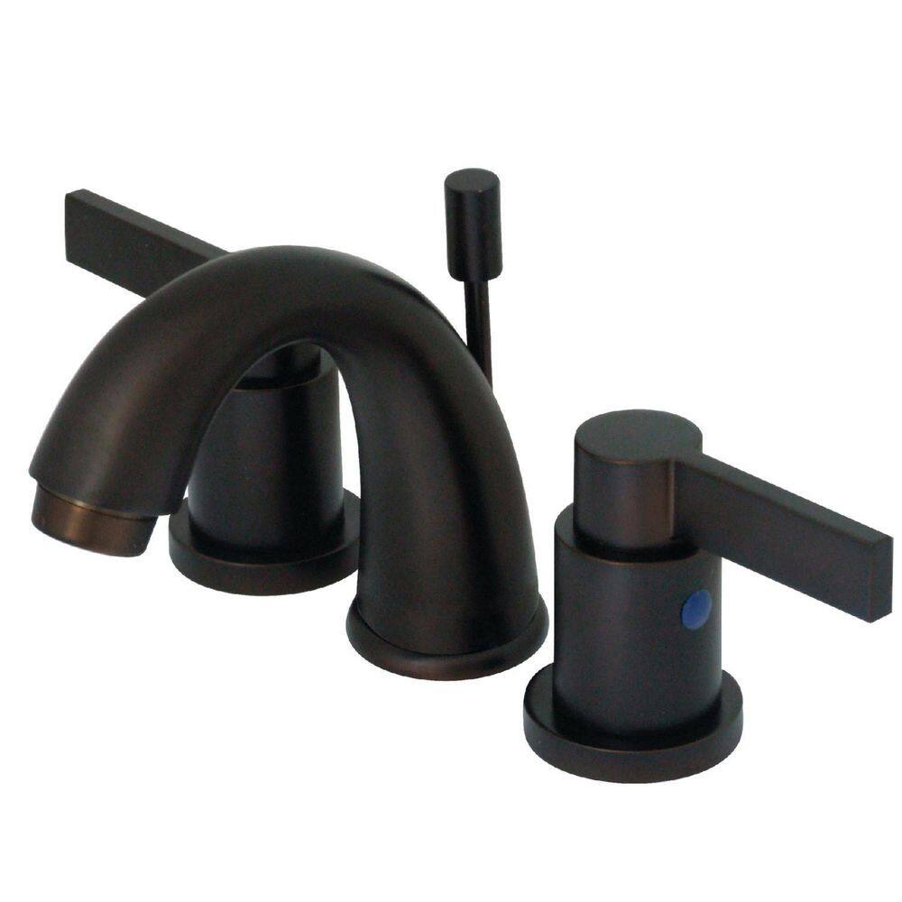 NuvoFusion 2-Handle 8 in. Widespread Bathroom Faucets with Plastic Pop-Up in Oil Rubbed Bronze price history on PriceWatchPro