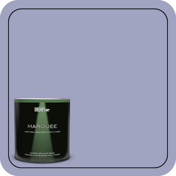 BEHR MARQUEE 1 qt. #630D-4 Ruffled Iris Semi-Gloss Enamel Exterior Paint & Primer