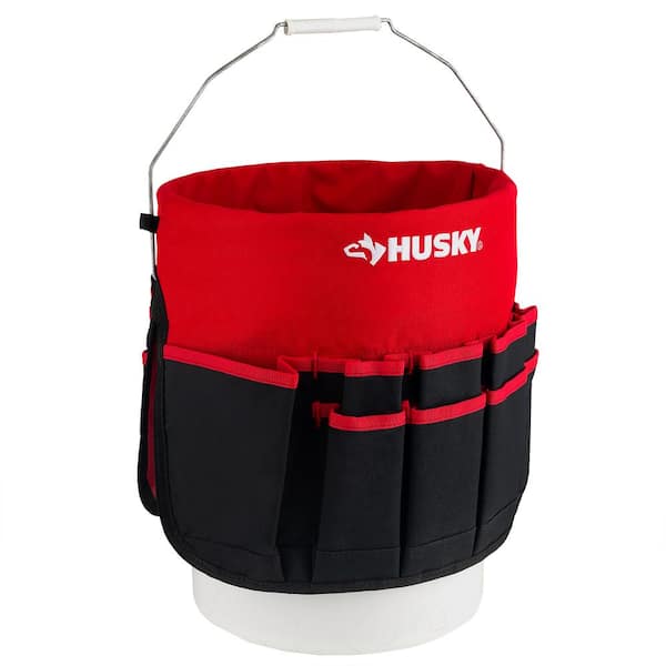 12 in. Heavy Duty Water Resistant 5 Gallon Bucket Storage Tool Bag with 30 pockets to store tools and accessories 12 in. Heavy Duty Water Resistant 5 Gallon Bucket Storage Tool Bag with 30 pockets to store tools and accessories