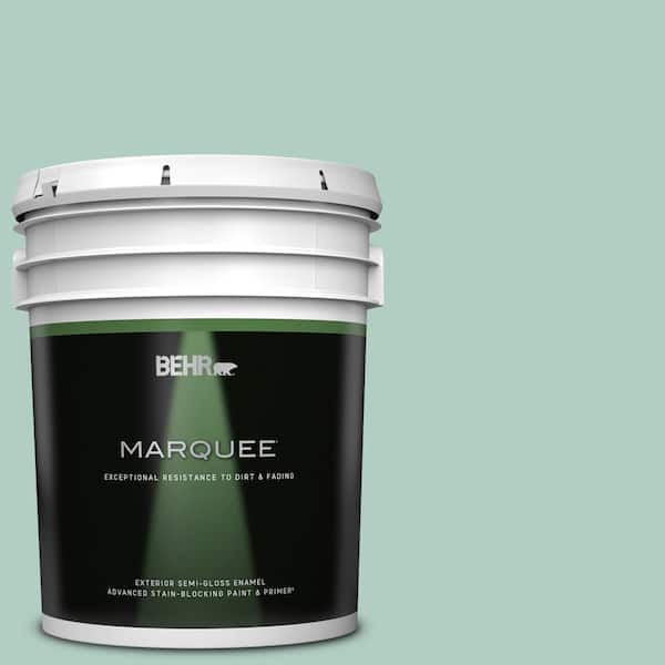 BEHR MARQUEE 5 gal. #M430-3 Wintergreen Dream Semi-Gloss Enamel Exterior Paint & Primer