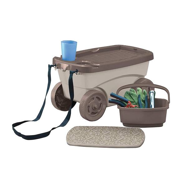 Suncast Portable 12 25 In X 13 Resin Garden Scooter Gds200d The Home Depot Resin Garden Scooter Gds200d, Suncast Garden Cart Home Depot
